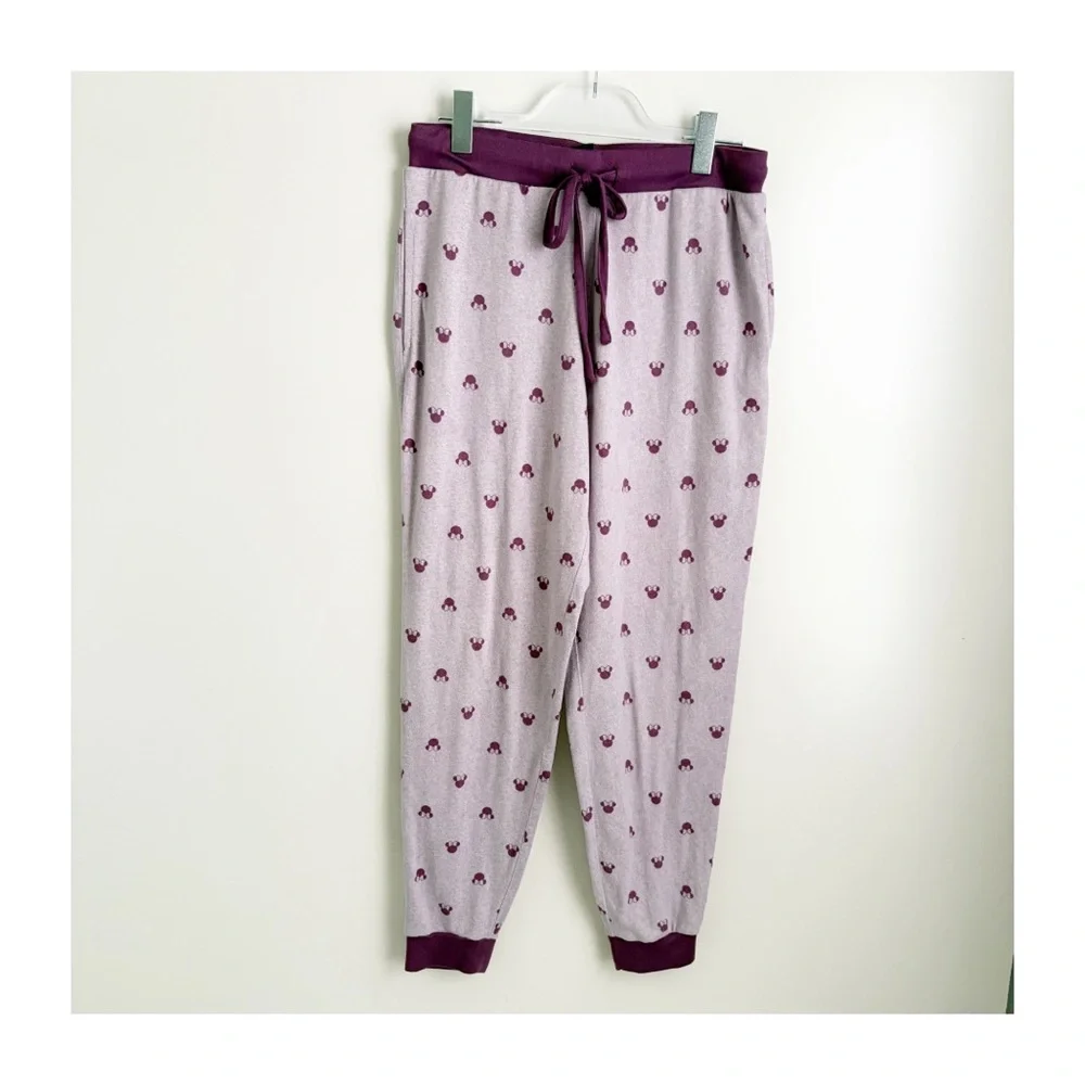 Disney | Women’s Purple Minnie Mouse All Over Long Sleeve Pajama Pants Set - Picture 9 of 14